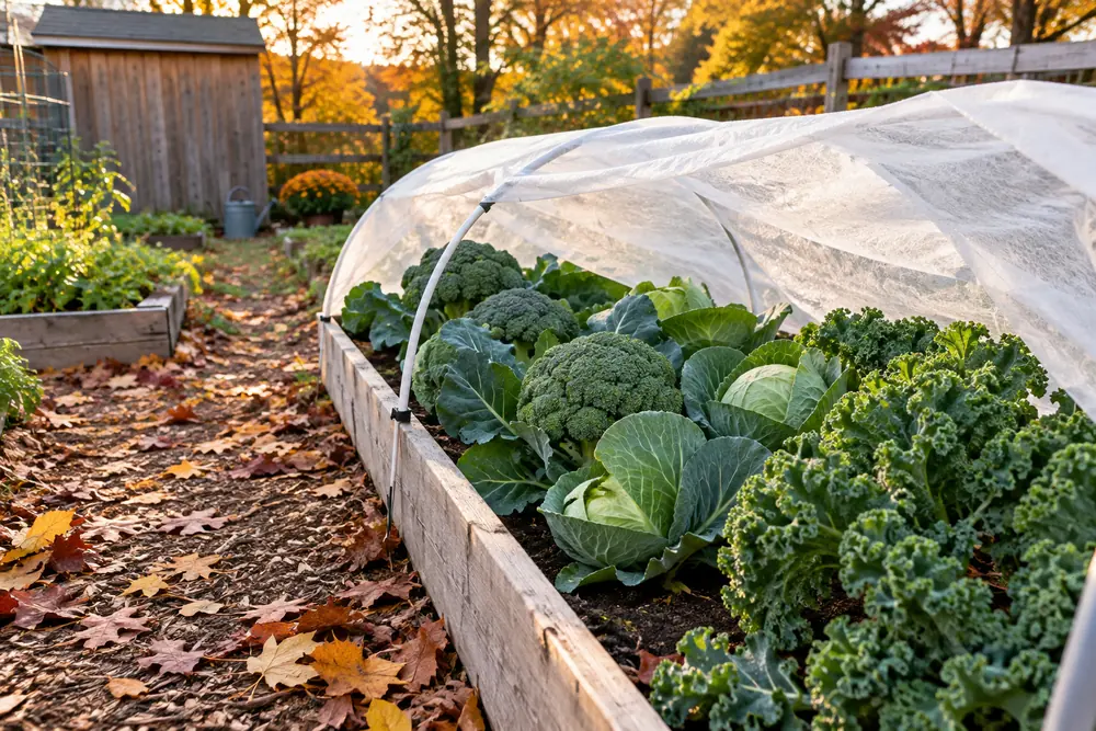 Fall broccoli, cabbage and kale in a zone 7 vegetable garden